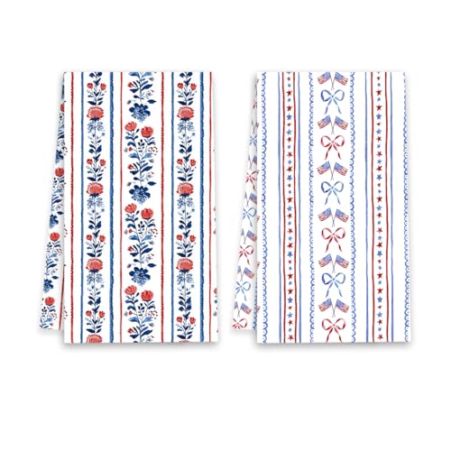 MUBIAO 4th of July Decorations TowelIndependence Kitchen Towels 250th Anniversary Independence Day 4th of July Kitchen Towels for Kitchen Housewarming Gifts 2PC A20