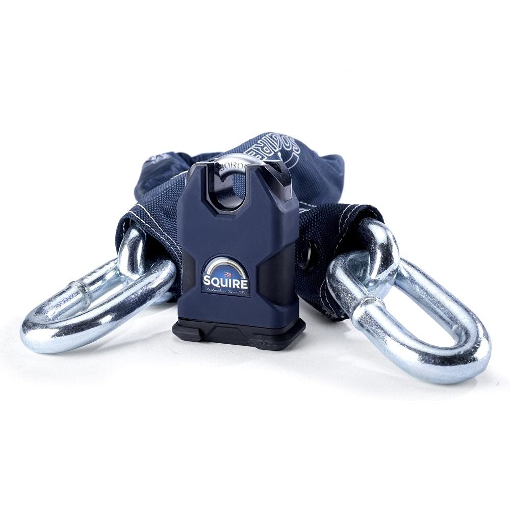 Squire Gold Massiv Sold Secure Closed Shackle Padlock And Chain