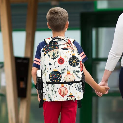 Sac d'école avec boule colorée de Noël grande capacité pour filles - 6