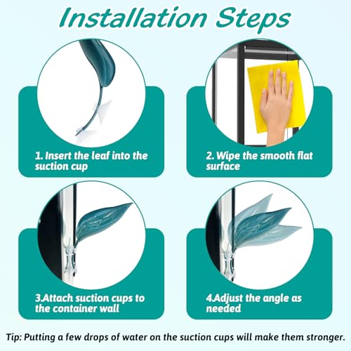 image for Apatal 3 Pack Plastic Frog Habitat Platform with Suction Cups Reptile 