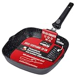 STONELINE SMART Grillpfanne 28 cm, Große Steak Pfanne Aluguss...