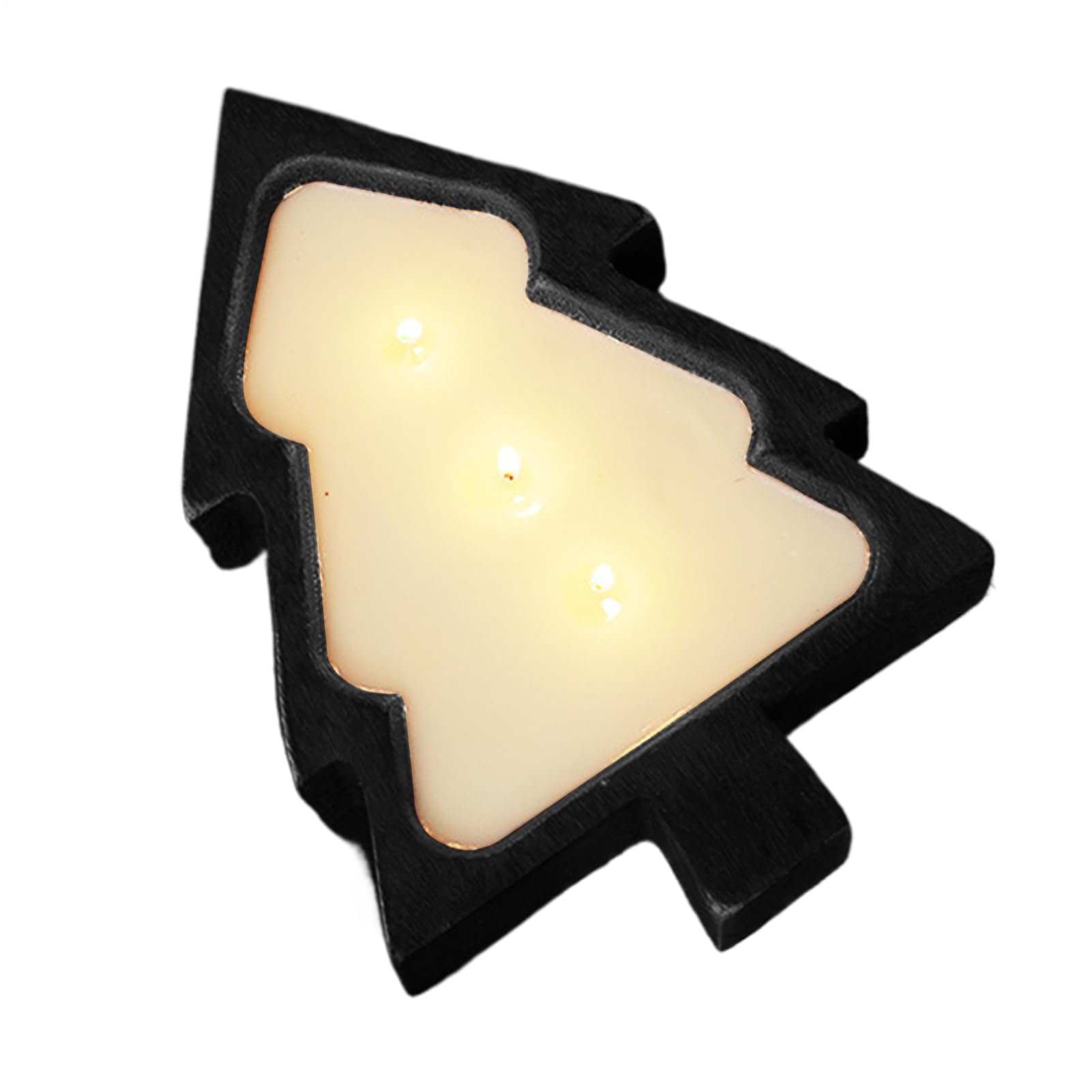 Cuenco de Navidad de calidad artesanal con bandeja para velas de madera premium