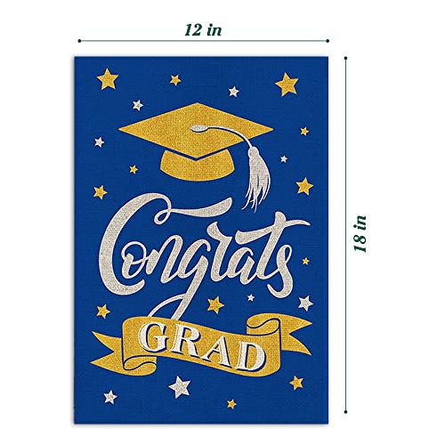 Ltdkaen Graduation Garden Flag 12X18 Inch Double Sided Graduation Decorations Class Of 2023 Blue And Gold Senior 2023 Decorations 2023 Graduation Yard Signs #TOP4