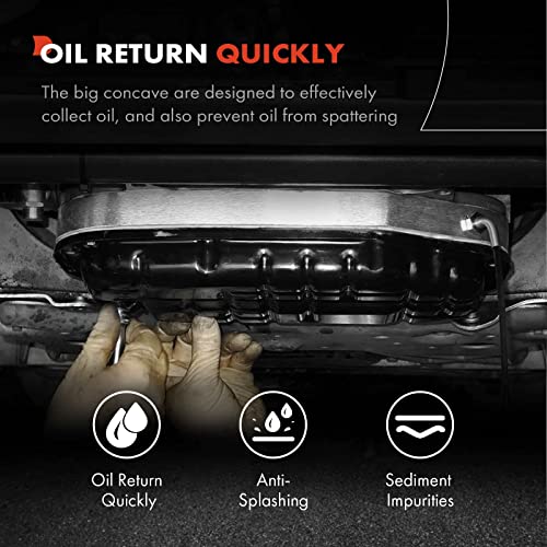 A-Premium Engine Oil Pan Sump with Drain Plug Compatible with Nissan Frontier 1998-2015, Xterra 2000-2004, Pickup 1995-1997, D21 1990-1994, RWD and L4 2.4L Engine by A-Premium - Image 5