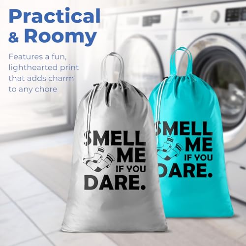 Bolsas de diseño divertido para ropa sucia con capacidad extragrande pack de 2 7