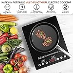 Single Burner Electric Cooktop 1800W - 110V Electric Stove Top Burner Portable Stove with Touch Control 9 Power Level - Induction Cooktop with Child Safety Lock Timer for Home Camping - Image 3