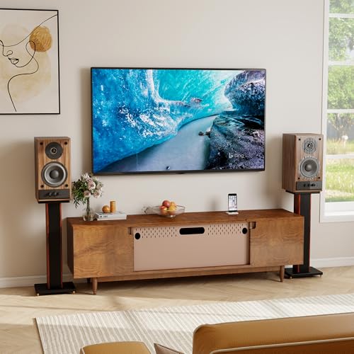 Soportes de altavoz de madera de 70 cm contra vibraciones y sonido distorsionado 6