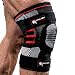 Dark Iron Fitness Knee Compression Sleeves for Weightlifting with Padded Support, 1 Pair
