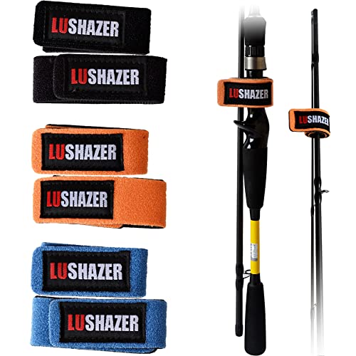 Vinfutin Fishing Rod Belt,6pcs/3packs Stretchy Rod Straps Fishing Rod Holder Belts Tie Straps for Casting Spinning Fly Telescopic Rod Fish Tackle Accessories Fixing Strap Ropes