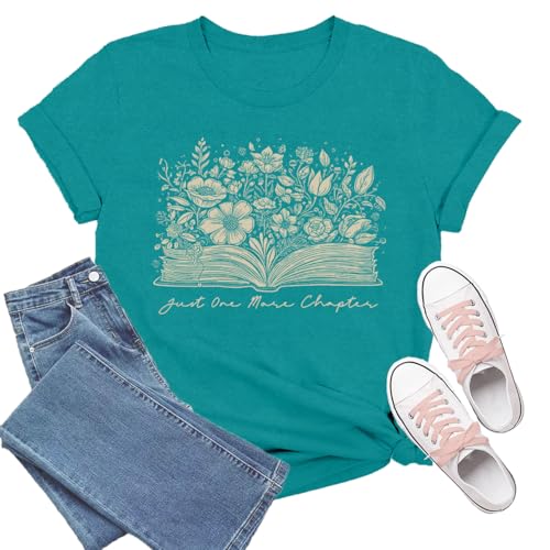 Image of Book Shirts for Women Book Lover T-Shirt Reading Tee Teacher Tops