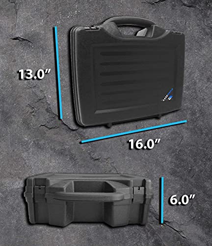 Casematix Hard Shell Travel Case For Up To 6 Microphones With Customizable Foam Hard Shell Travel Case For Mixers And Accessories #TOP4