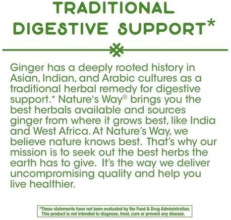 Nature's Way Premium Formal Ginger Root 550 mg,180 Count (Pack of 2)