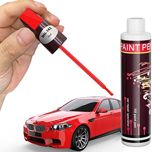 Touch Up Paint Pen for Cars Scratch Removal Repair, Wheel Fill Paint Pen Black/White/Multi-color Optional for Various cars (Red)