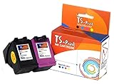La capacidad y el número de páginas imprimibles es al menos según lo especificado por el fabricante de la impresora para los cartuchos XL originales. También compatible con la serie de impresoras. Volumen de tinta: 20 ml Negro/Black y 18 ml Tricolor/Color: Azul/Cian/Cyan, Rojo/Magenta, Amarillo/Yellow (gran cantidad de páginas y capacidad de tinta) BK/C/M/Y