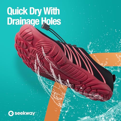 Image of SEEKWAY Mens Womens Water Shoes Quick-Dry Aqua Sock Barefoot Athletic Sports Shoes for Outdoor Beach Swim surf Walking Diving Boating Hiking Pool