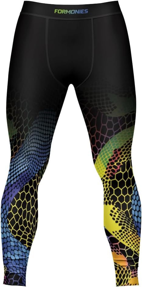 FORMONIES Snake Men’s BJJ Spats – MMA Compression Pants for Jiu Jitsu Grappling Cross Training & Combat Sports