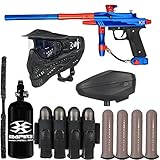 Action Village Azodin KDIII Rivalry Paintball Gun Package Kit (Polished Blue/Polished Orange-Red)
