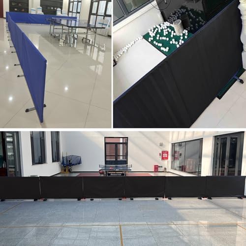 Foldable Table Tennis Barriers, 3-Pack Blue Ping Pong Court Dividers with Galvanized Frame for Easy Ball Pickup, Durable and Portable Sports Accessories