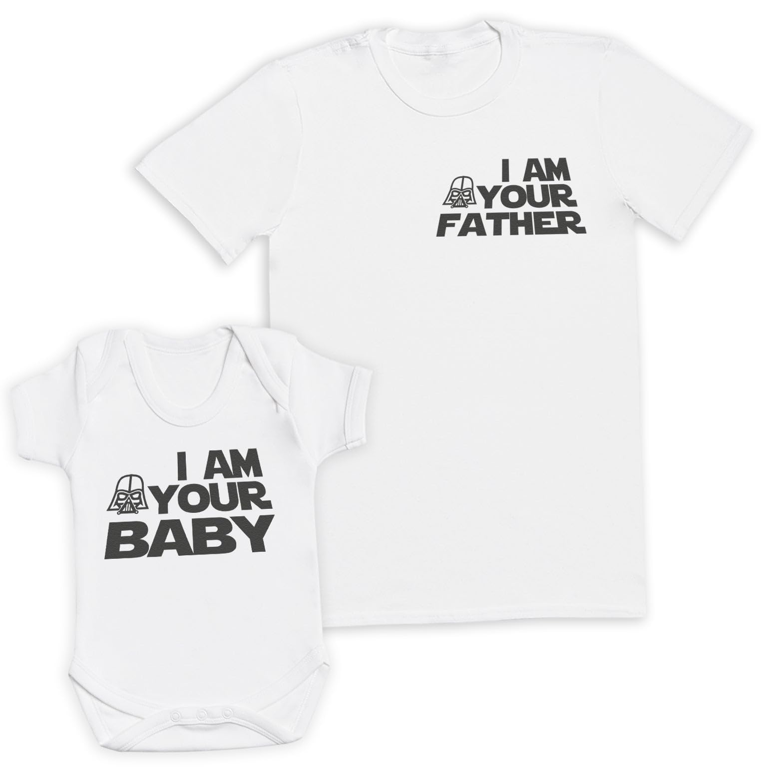 The Gift ProjectI Am Your Baby Gift Set - Father & Baby Matching Set - Gift for Daddy, Him, Dad - White