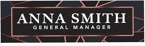 Vista 92 de Andaz Press Placa de nombre de escritorio de oficina, diseño floral de melocotón rubor personalizado para el hogar, escritorio, profesor, jefe