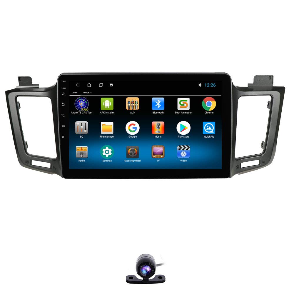 OssuretAndroid 10 Car Stereo for 2013-2018 Toyota RAV4 Radio with GPS Navigation 1G+16G 10.1 Inch Touch Screen Head Unit Backup Camera