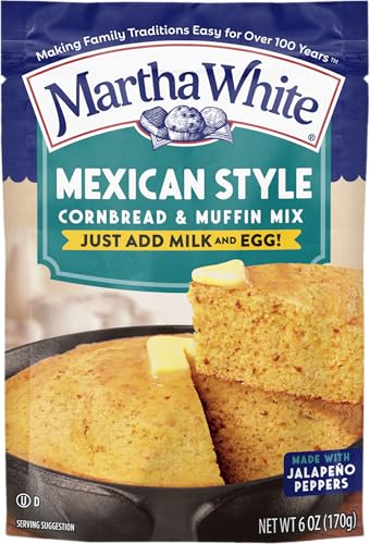 Martha White Mexican Style Cornbread and Muffin Mix, 6 Ounce (Pack of 12)