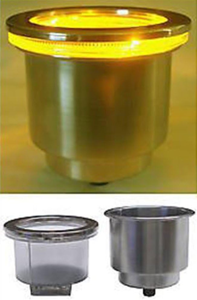 LED Cup Holder - Battery Operated - Gold