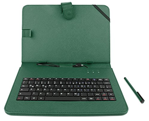 DURAGADGET Faux Leather Case Cover with Micro USB German Keyboard & Built in