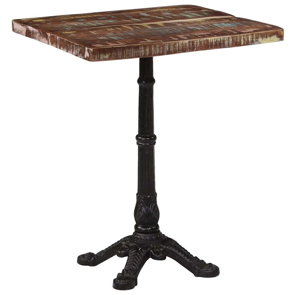 Tavolo da Bistrot 60x60x76 cm Legno Massello Recupero Marrone 19.5kg
