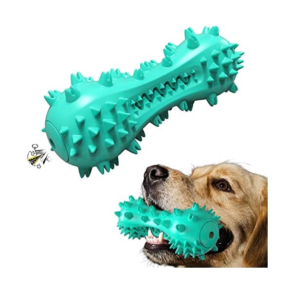 Carllg Puppy Teething Chew Toys, Dog Toys for Aggressive Chewers, Indestructible Tough Durable Dog Toothbrush Toys, Squeaky Interactive Dog Toy for Small Medium Large Breed