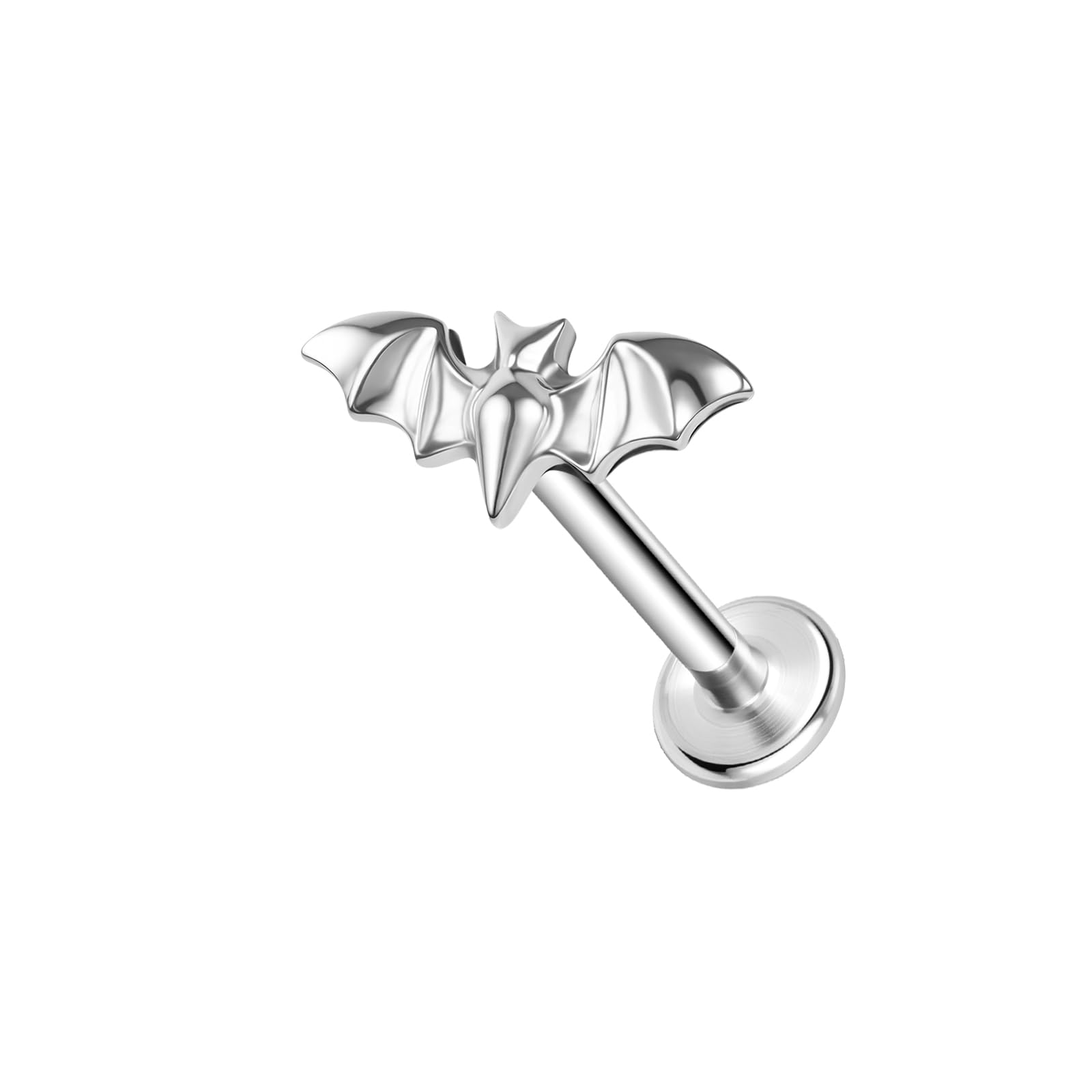 ZS ASTM F136 Titanium 16G 8mm Piercing Jewelry for Conch, Tragus, Helix, Lip, Labret, Earlobe - Hypoallergenic Internally Threaded Flat Back Cartilage