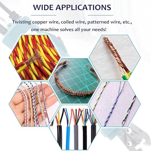 Máquina pelacables, diámetros de alambre ajustables de 1 a 3 mm y 2 a 25 mm, herramienta giratoria para proyectos eléctricos y de bricolaje, torsión y pelado eficientes