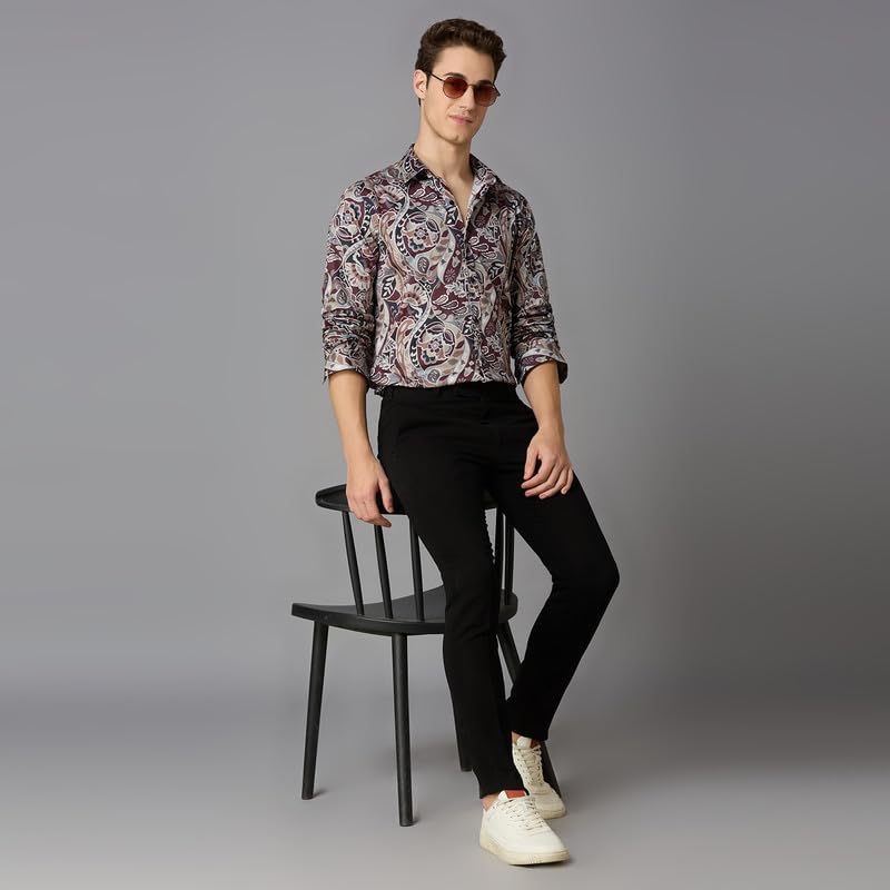 Image of MARK & ALBERT Men's Slim Fit Cotton Formal Shirt