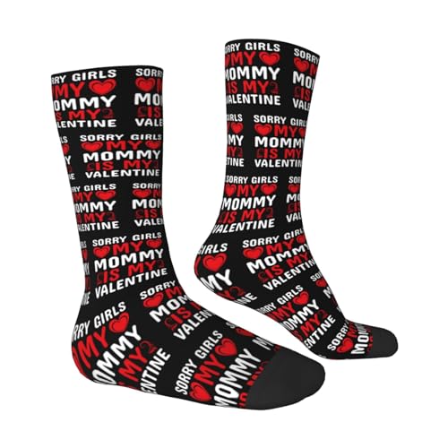 Sorry Girls My Mommy Is My Valentine Socks For Men Women Outdoor Sports Running Hiking Wicking Crew Socks3