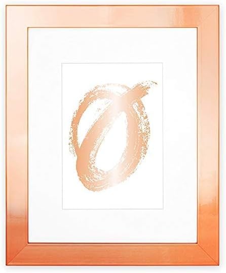 EDGEWOOD Parkwood Wood Real Glass Flat Picture Frame for Wall or Tabletop Photo, 8x10, Rose Gold