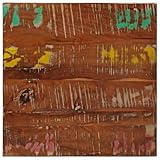 Gecheer Tischplatte 50x50x2,5 cm Quadratisch Altholz Massiv, Tischplatte Baumkanten-Platte für Schreibtisch Küche Fensterbank Heimwerker-geeignet371044