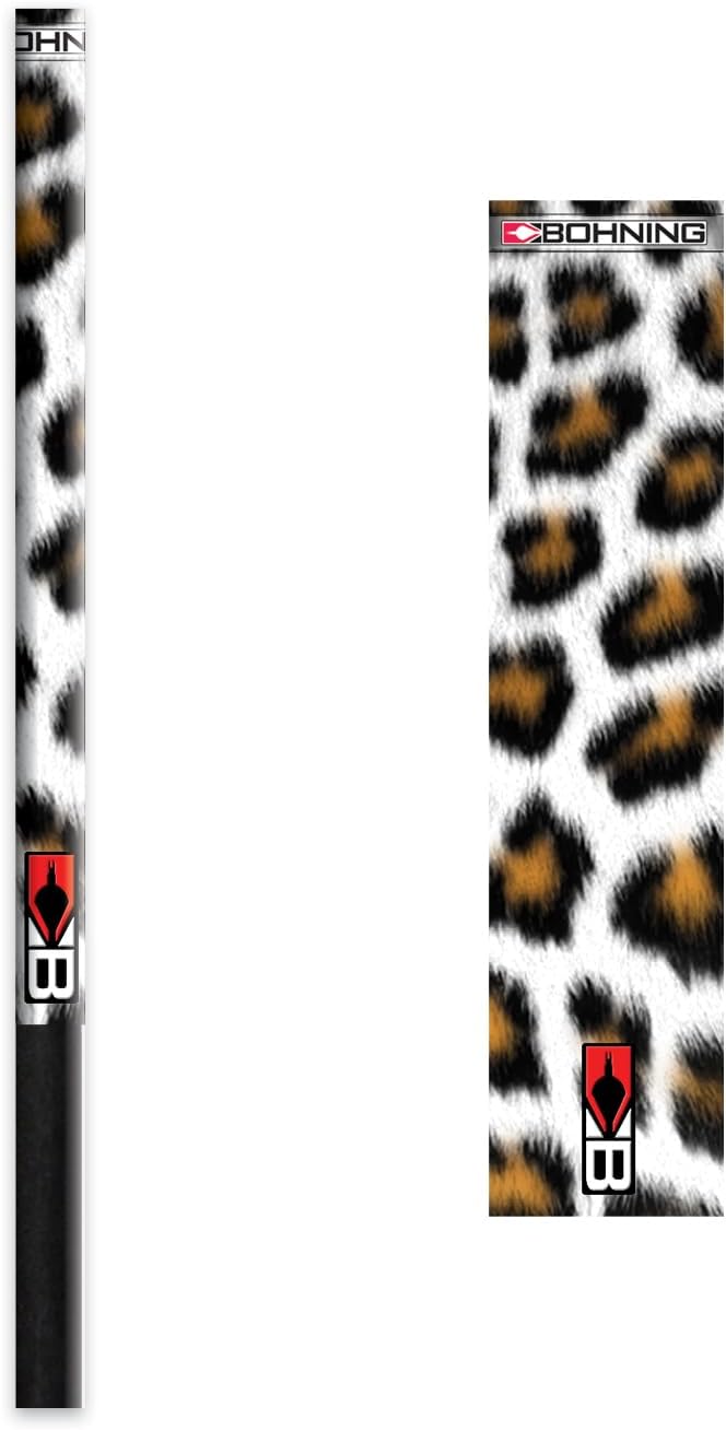 Bohning 5.5" Abstract Arrow Wraps, Standard, White Leopard Print