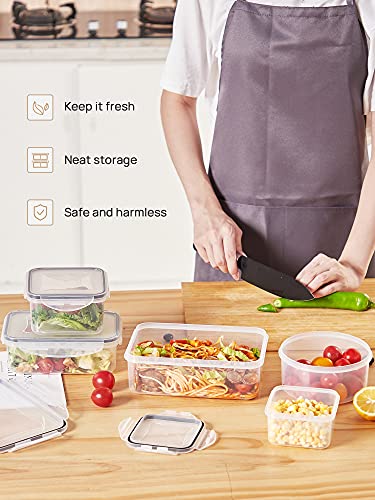 Kootek Food Storage Containers 21 Pack With Lids, Kitchen Airtight Meal Prep Container Reusable Pantry Organization And Storage Plastic Lunch Box Leak Proof Microwavable Dishwasher Safe #TOP7