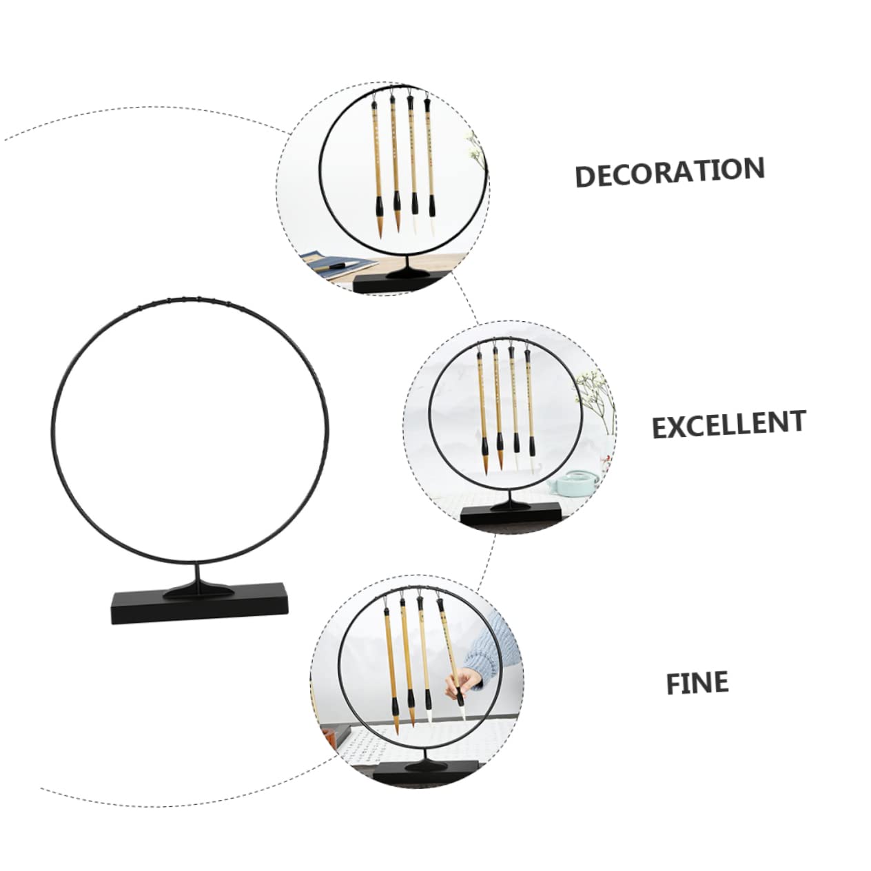 DOITOOL Runder Pinselhalter aus Eisen Robuster Stifthalter Kreativer Desktop Organizer für Büro und Zuhause Dekorative Schreibtischaufbewahrung