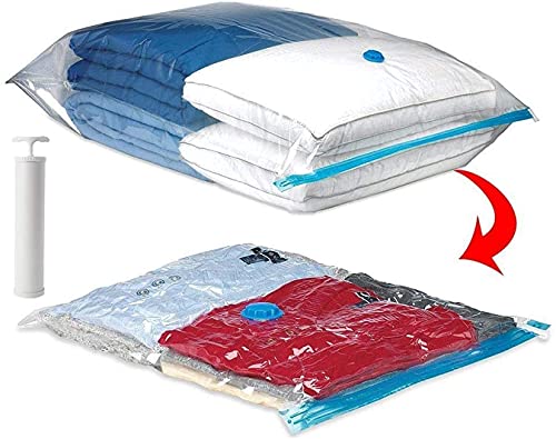 Image of CPEX Reusable Ziploc Vacuum bag, for packing with vacuum pump, Smart Space Saver Clothes Organizer Bags 50 cm X 60 cm (PACK OF 5)