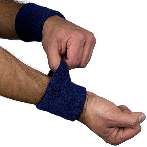 Crown Sporting Goods Cotton Terry Cloth Wrist Sweatbands #TOP21