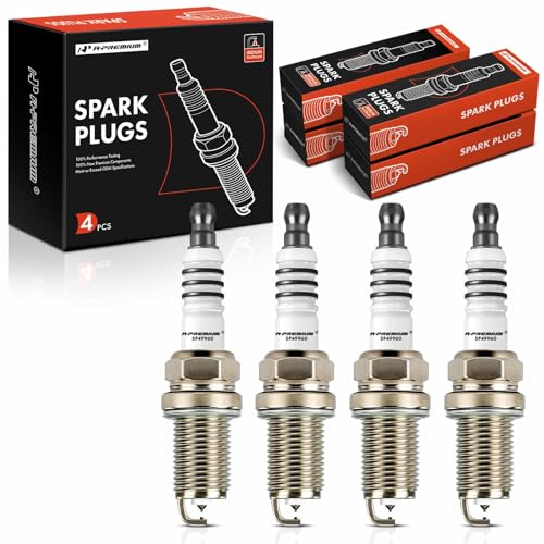 A-Premium Iridium and Platinum Spark Plugs Compatible with Toyota, Scion & Pontiac Vehicles - L4 1.5L-2.7L - Corolla, Prius, Tacoma, 4Runner, Matrix, Yaris, XB, Prizm, Stratus, Storm, Vibe, Pack of 4