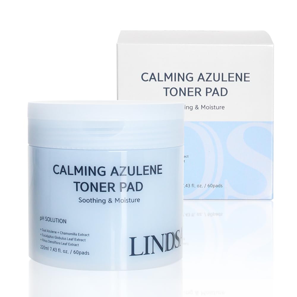 LINDSAY CALMING AZULENE TONER PAD Soothing & Moisture
