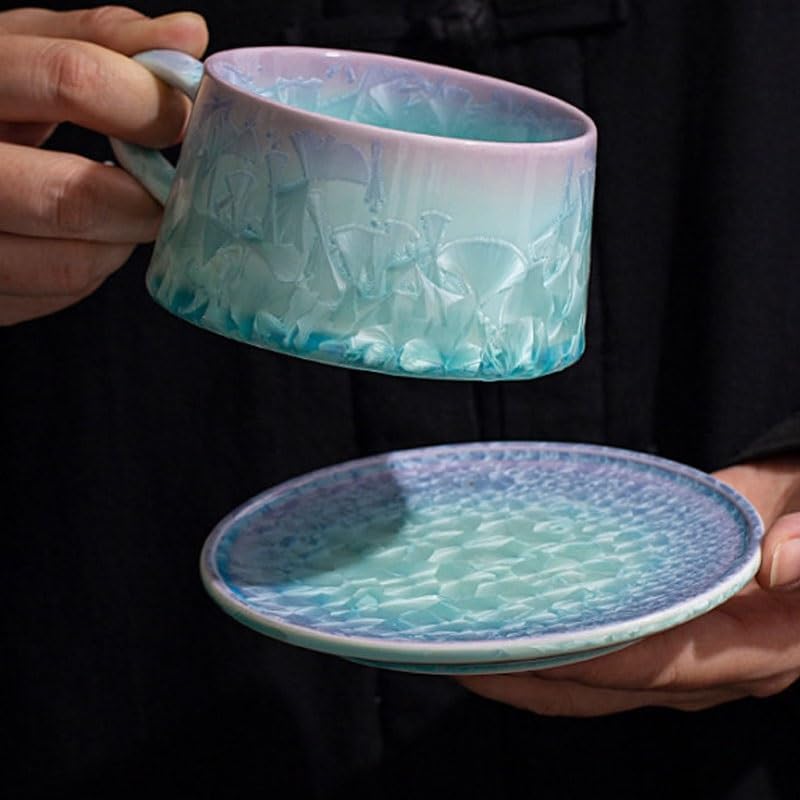 Ceramic Tea Cup Coffee Spoon Set with Tray