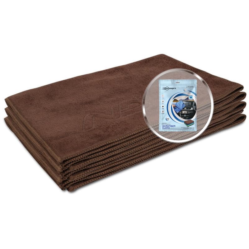 Image of Neodrift '400 GSM' Microfiber Cloth (Size - 40X60 Cm)(Set of 3 PC)(Colour - Coffee)(Ultra Soft Cleaning Cloth for Car, Bike - Polishing, Detailing, Highly Absorbent)