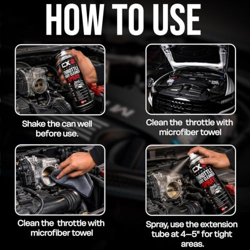 Image of CX2 Throttle Body Cleaner Spray 400ml | Carburetor & Air Intake Cleaner | Removes Carbon, Gum, Varnish & Oil Deposits | Restores Engine Response | Fast Dry Formula for Cars & Bikes