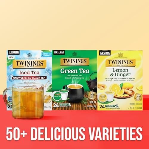 Twinings Green Tea K-Cup Pods for Keurig, 24 Count (Pack of 1), Smooth Flavour, Enticing Aroma, Caffeinated, Enjoy Hot or Iced - 4