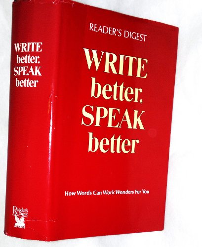 Cover of Reader's Digest Write Better, Speak Better