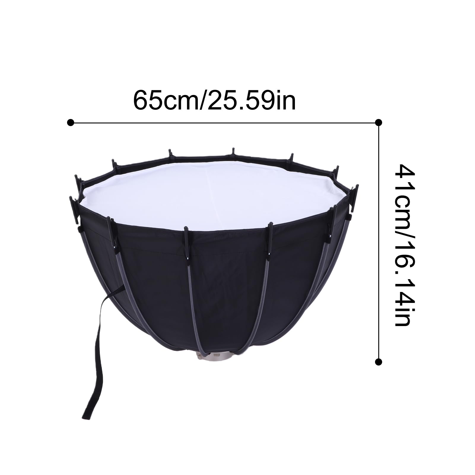 Asixxsix Softbox Parasolowy o Przekątnej 25,6 Cala, Parasol Paraboliczny z Głębokim Odblaskiem, Wideo LED z osłoną Dyfuzora, do Studia Fotograficznego, Transmisji na żywo i Podróży