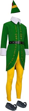 Hladce Buddy The Elf Costume Christmas Cosplay Full Set Costumes for Adults & Kids